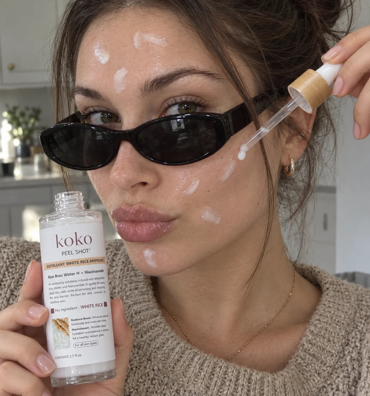 Glow Rice Ampoule skincare moment
