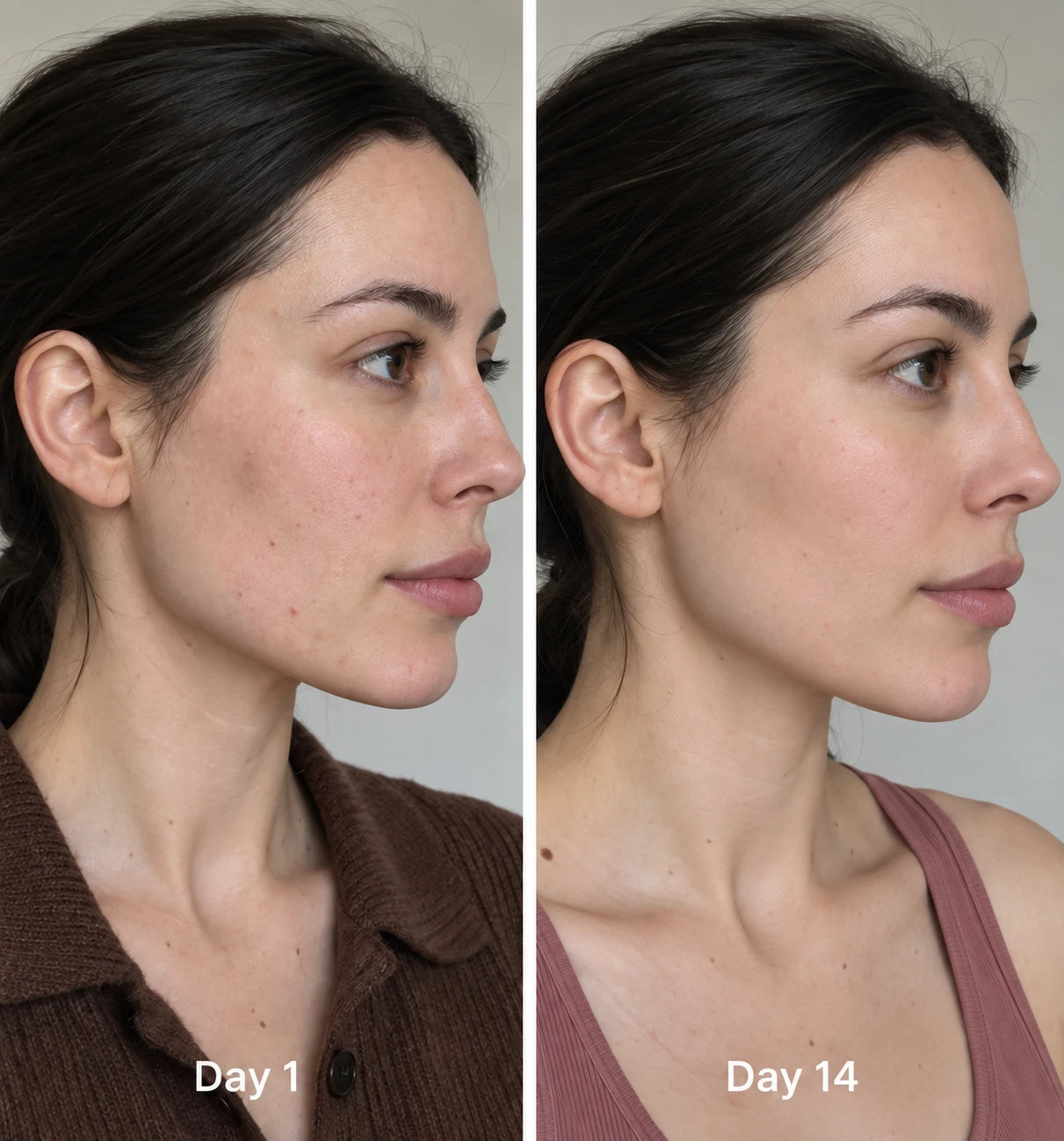 Community comparison, Day 1 on the left and Day 14 on the right