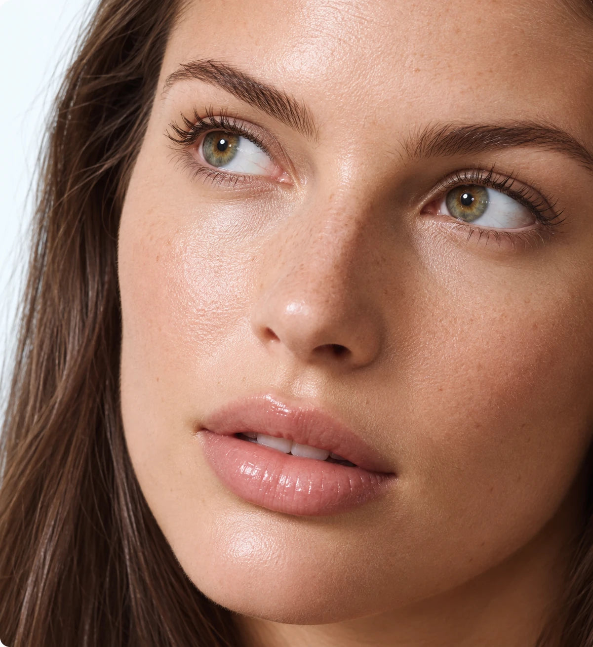 Close-up portrait showing the eye contour